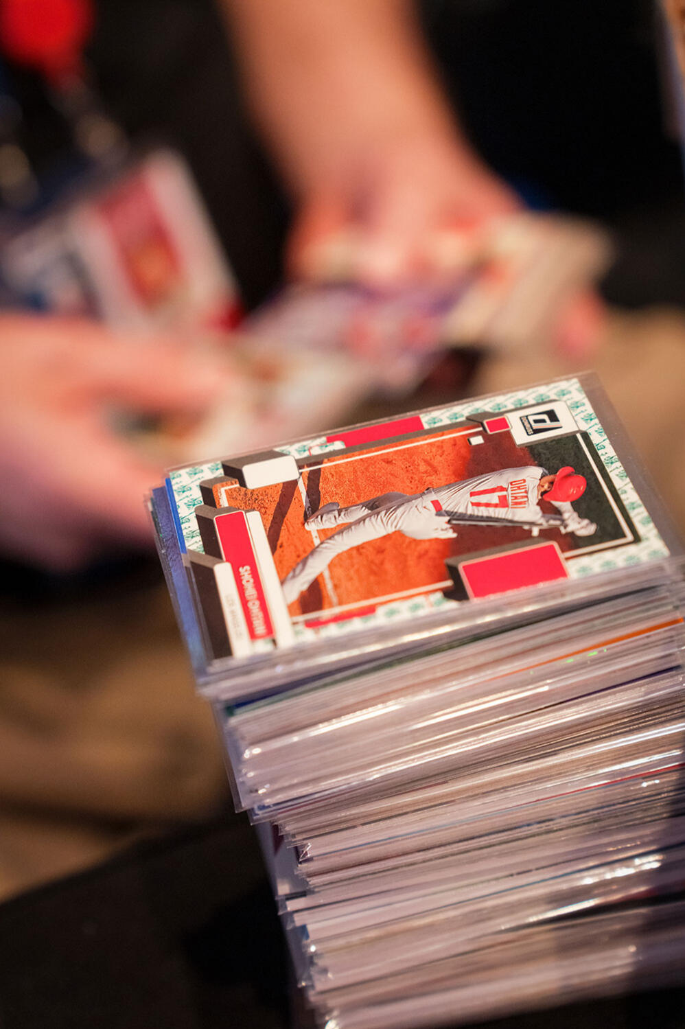 Card stack with Ohtani card on top